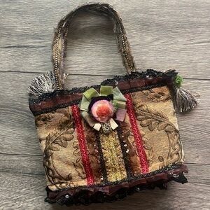 NWT Malina Bag Victorian detailed lace floral satchel balletcore